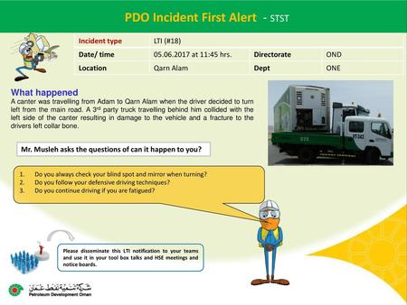 PDO Incident First Alert - STST