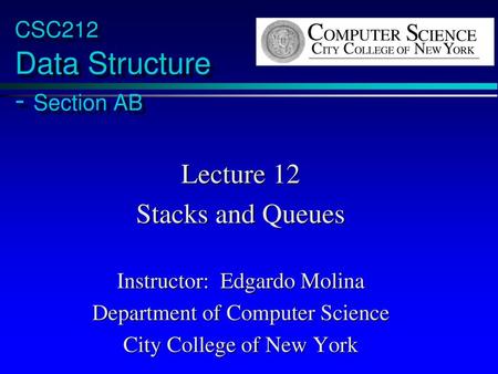 CSC212 Data Structure - Section AB