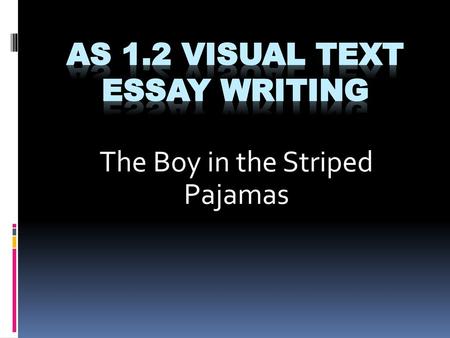 AS 1.2 Visual Text Essay Writing