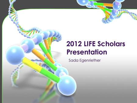 2012 LIFE Scholars Presentation
