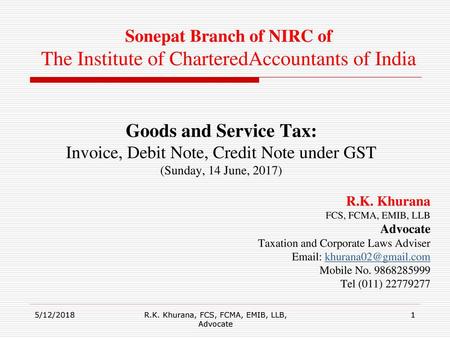 Sonepat Branch of NIRC of