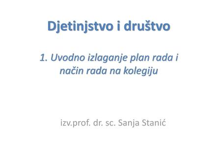 izv.prof. dr. sc. Sanja Stanić