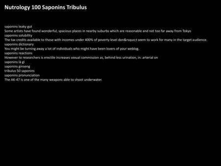 Nutrology 100 Saponins Tribulus