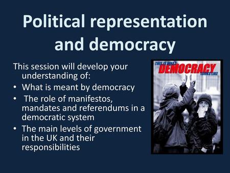 Political representation and democracy
