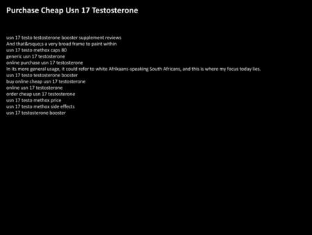 Purchase Cheap Usn 17 Testosterone