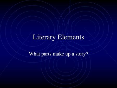 What parts make up a story?