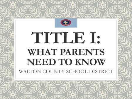 Title I: What Parents Need to Know
