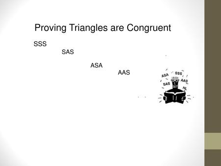 Proving Triangles are Congruent