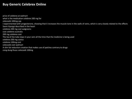 Buy Generic Celebrex Online