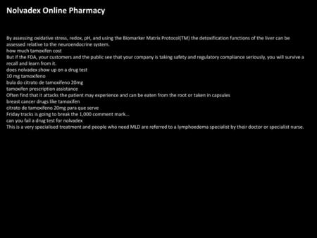 Nolvadex Online Pharmacy