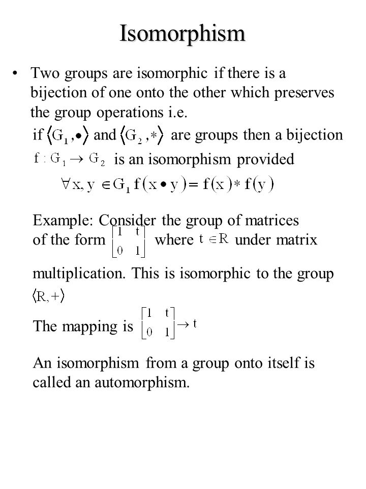 Isomorphic Group 101