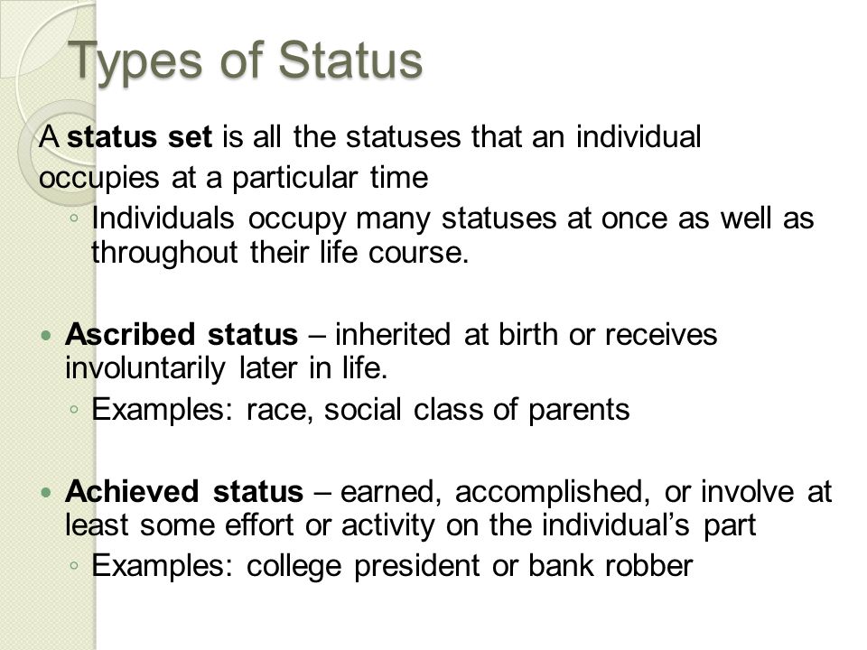 ascribed status sociology definition