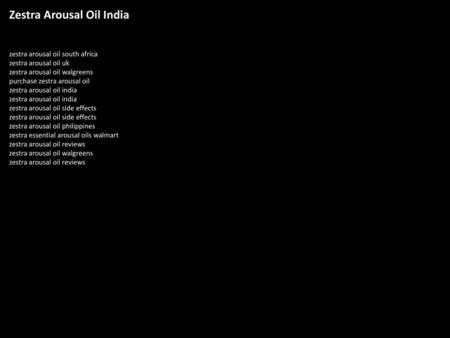 Zestra Arousal Oil India