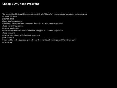 Cheap Buy Online Prosvent