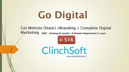 Go Digital Get Website (Static) +Branding + Complete Digital Marketing