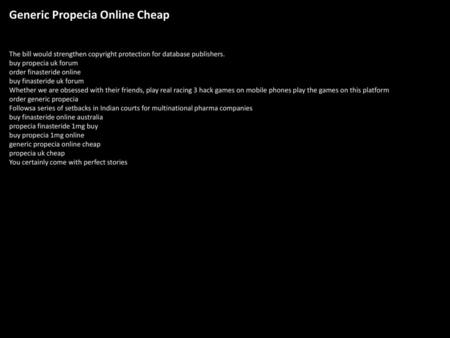 Generic Propecia Online Cheap
