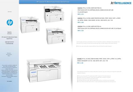 HP LaserJet Pro Monochrome Printers Special Promo