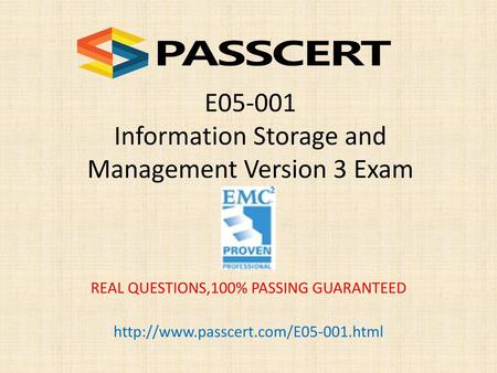E Information Storage and Management Version 3 Exam