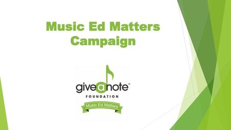 Music Ed Matters Campaign
