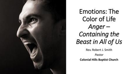 Emotions: The Color of Life Anger – Containing the Beast in All of Us