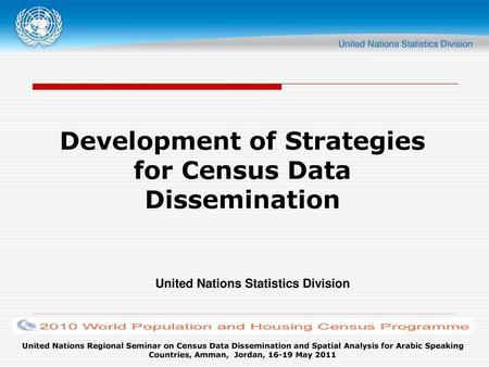 Development of Strategies for Census Data Dissemination