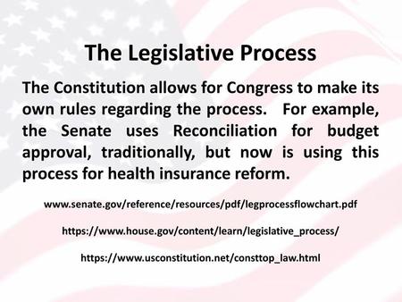 The Legislative Process