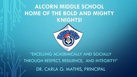 Alcorn middle school home of the bold and mighty knights!