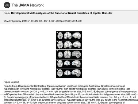 JAMA Psychiatry. 2014;71(8): doi: /jamapsychiatry Figure Legend: