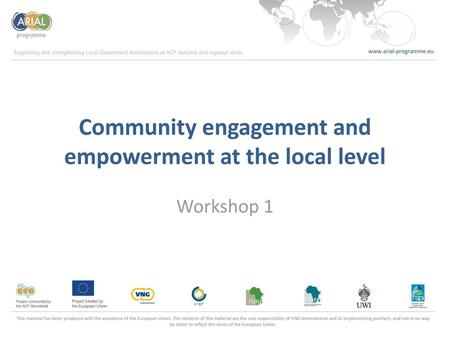 Community engagement and empowerment at the local level