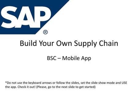 Build Your Own Supply Chain