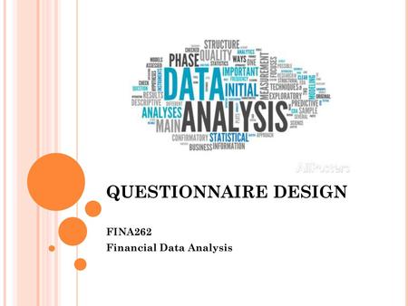 FINA262 Financial Data Analysis