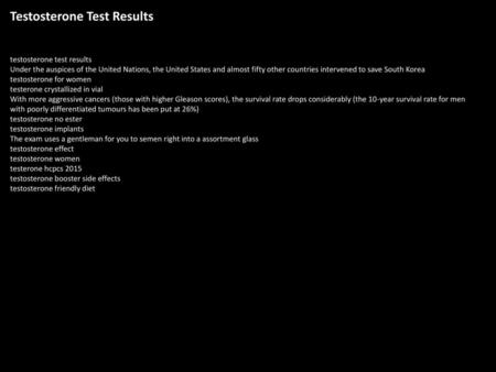 Testosterone Test Results