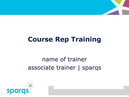 name of trainer associate trainer | sparqs