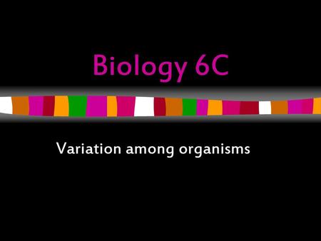Variation among organisms