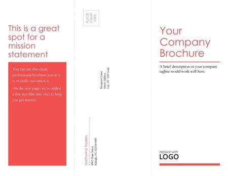 Your Company Brochure This is a great spot for a mission statement