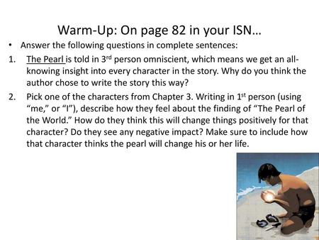 Warm-Up: On page 82 in your ISN…