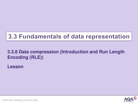 3.3 Fundamentals of data representation
