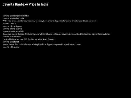Caverta Ranbaxy Price In India