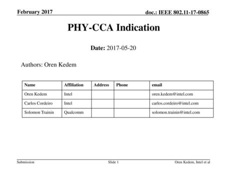 PHY-CCA Indication doc.: IEEE yy/xxxxr0 Date: