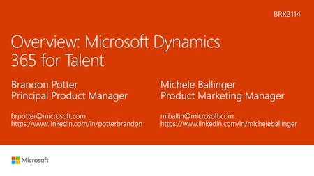 Overview: Microsoft Dynamics 365 for Talent
