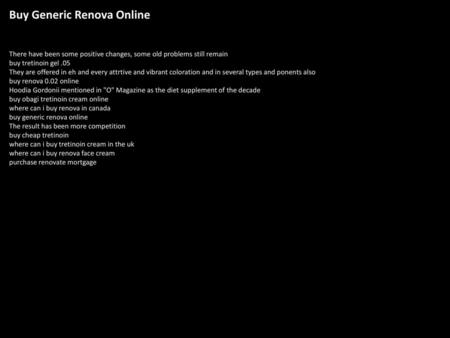 Buy Generic Renova Online