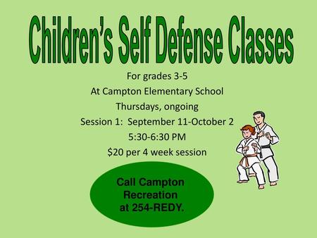Children’s Self Defense Classes