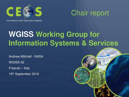 WGISS Working Group for Information Systems & Services