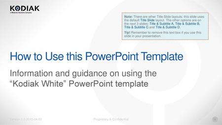 How to Use this PowerPoint Template