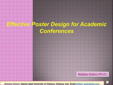 Effective Poster Design for Academic Conferences