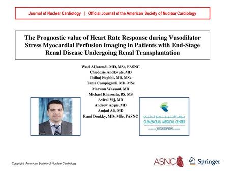 Journal of Nuclear Cardiology | Official Journal of the American Society of Nuclear Cardiology The Prognostic value of Heart Rate Response during Vasodilator.