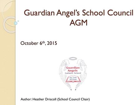 Guardian Angel’s School Council AGM
