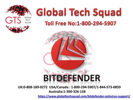 Global Tech Squad Bitdefender Toll Free No: