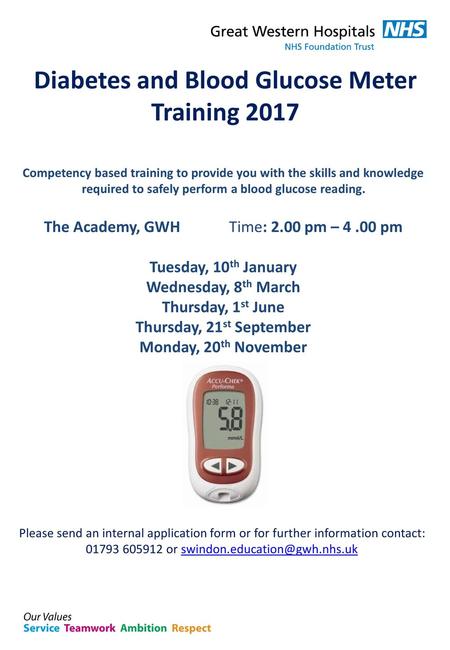 Diabetes and Blood Glucose Meter Training 2017