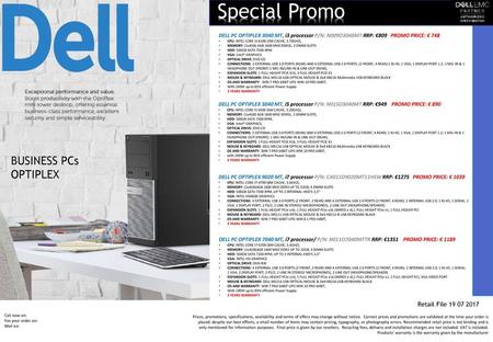 Special Promo BUSINESS PCs OPTIPLEX Retail File